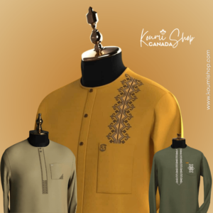 Kaftan homme coloré avec broderies verticales – Kourmi Shop Canada